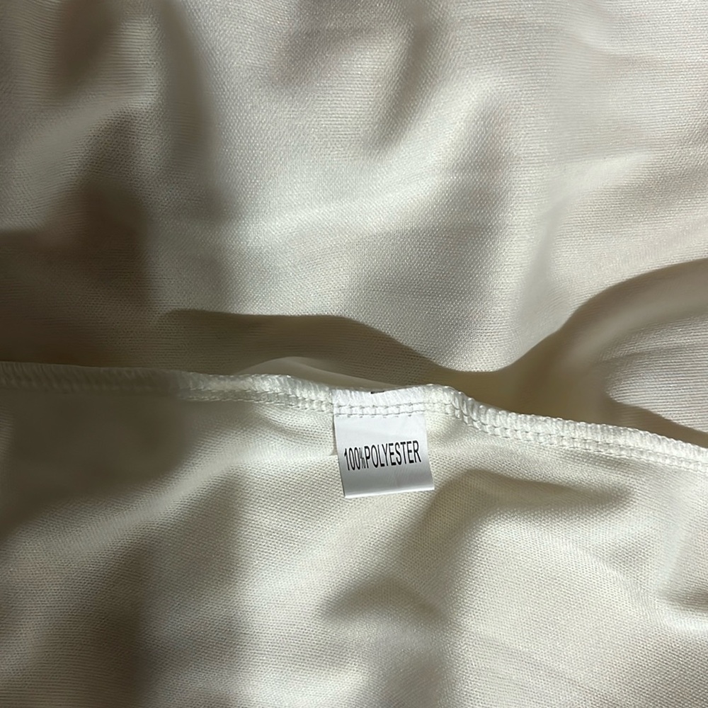 Chiffon Dress off White with Bead Work - Picture 12 of 13